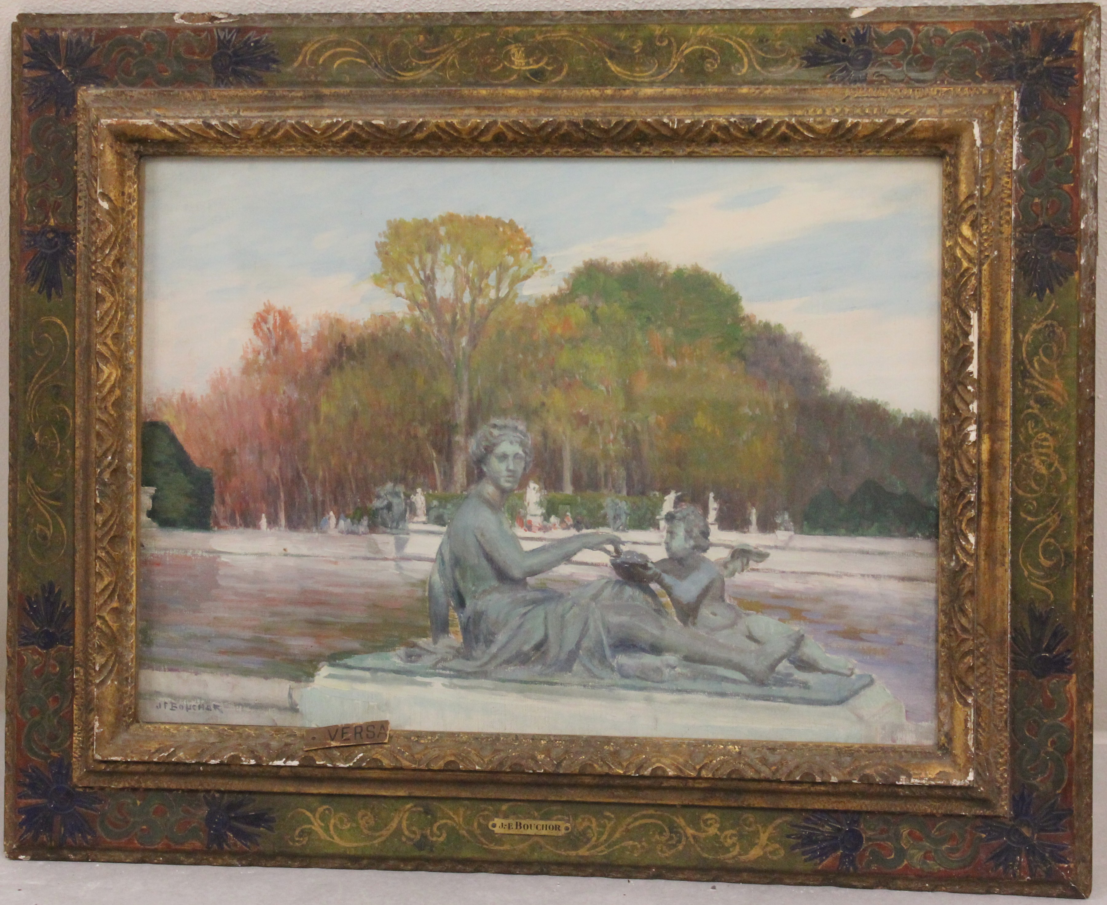 La nymphe aux bijoux dans les jardins du château de Versailles (titre inscrit)